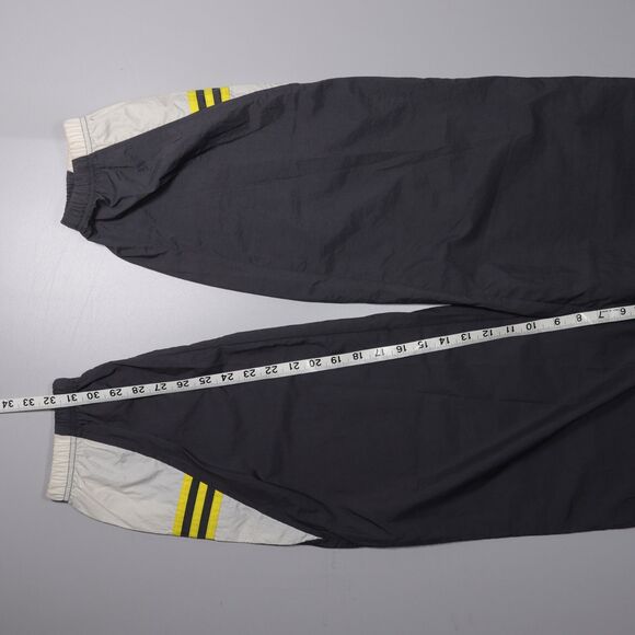 VTG Adidas Vintage Windbreaker Nylon Track Pants Dk Gray Mens Large x 32 - Picture 6 of 8